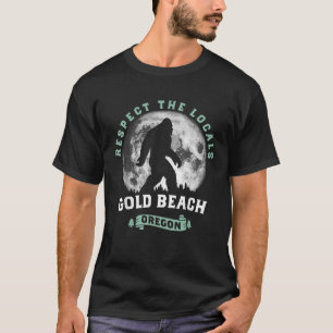 Camiseta Oregón de playa dorada respeta a los locales Sasqu