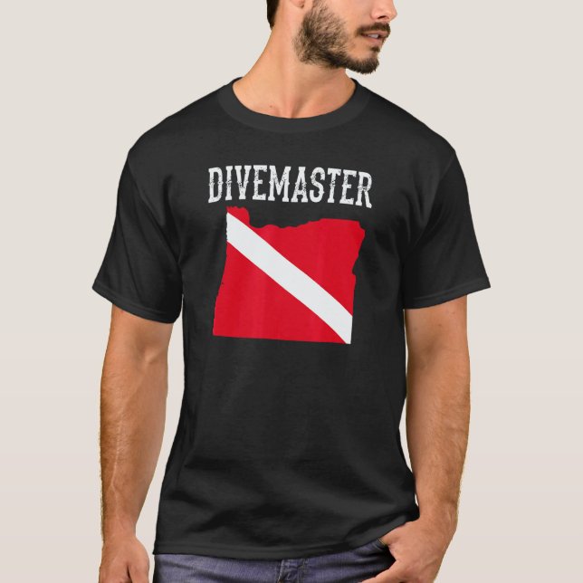 Camiseta Oregon Divemaster Instructor de buceo con escafand (Anverso)