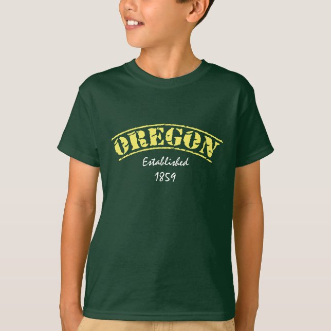 Camiseta Oregon estableció (Anverso)