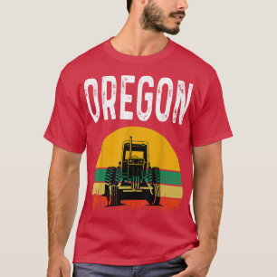 Camiseta Oregon Farmer Wheat Farming Tractor Lover Retro Su