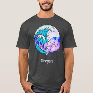 Camiseta Oregon Japanese Paint Geometric Orca Killer Whale 