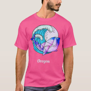 Camiseta Oregon Japonés Paint Geométrico Orca Killer Whale