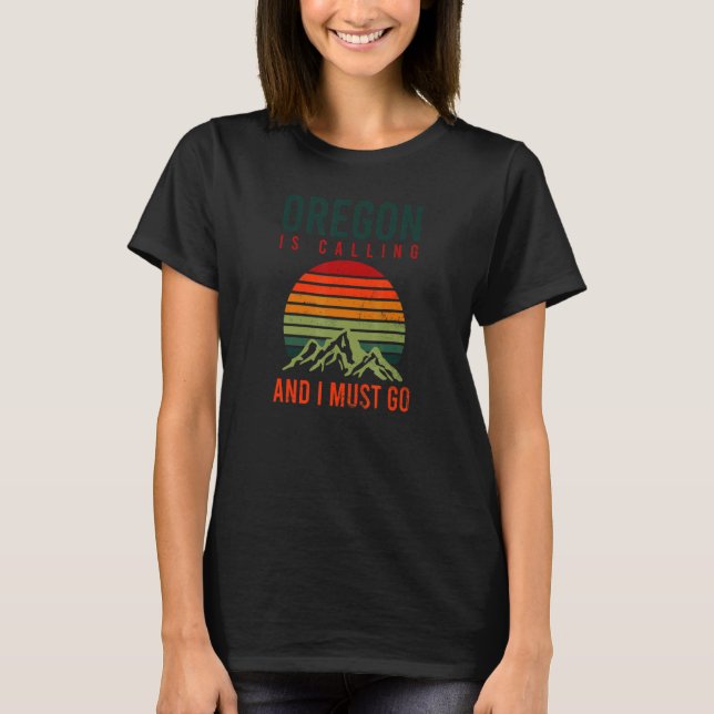 Camiseta Oregon llama al estado de Oregon (Anverso)