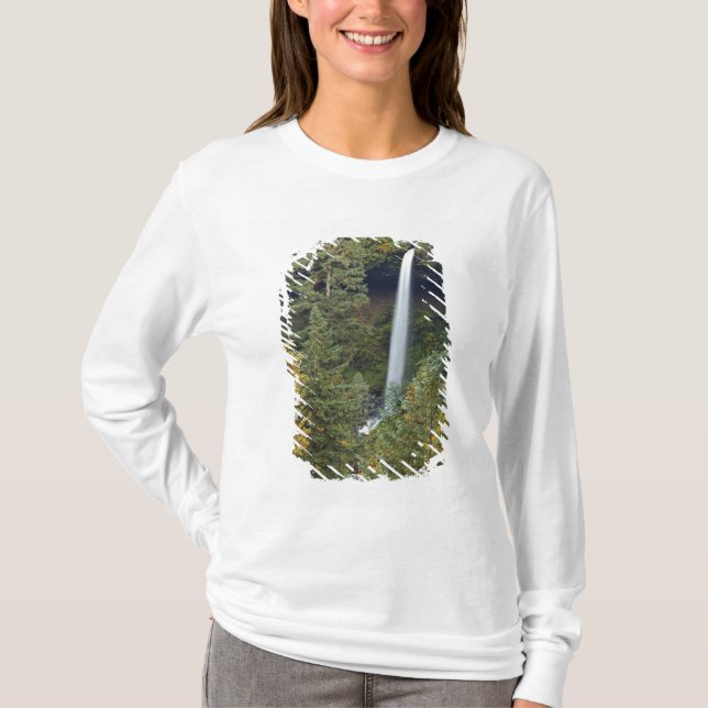 Camiseta Oregon, Parque Estatal Silver Falls, North Falls (Anverso)