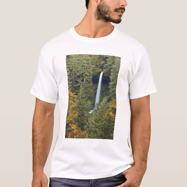 Camiseta Oregón, Parque Estatal Silver Falls, North Falls (Anverso)