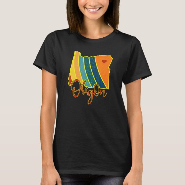 Camiseta Oregon State Pride Sunset I Love Oregon (Anverso)