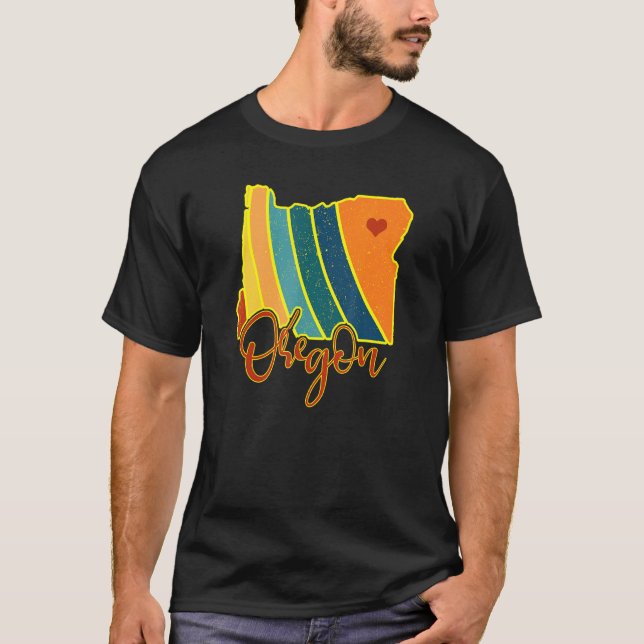 Camiseta Oregon State Pride Sunset I Love Oregon (Anverso)