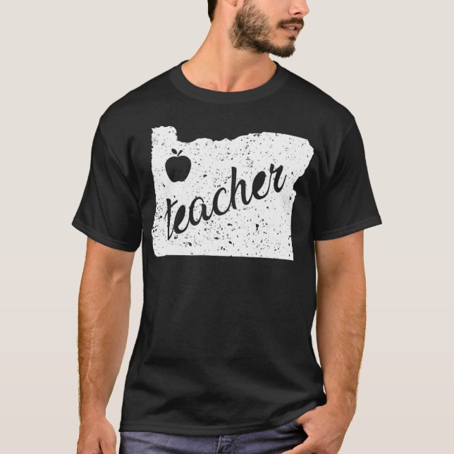 Camiseta Oregon Teacher Protesta Roja Por Ed (Anverso)