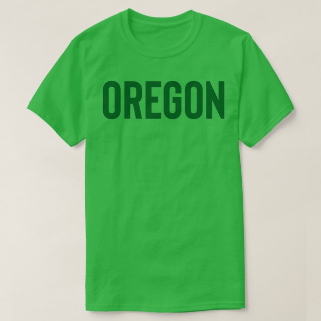 Camiseta Oregón Verde Para Viaje De Vacaciones (Diseño del anverso)