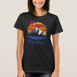 Camiseta Oregon Vintage Gift Retro Portland Home State Moun