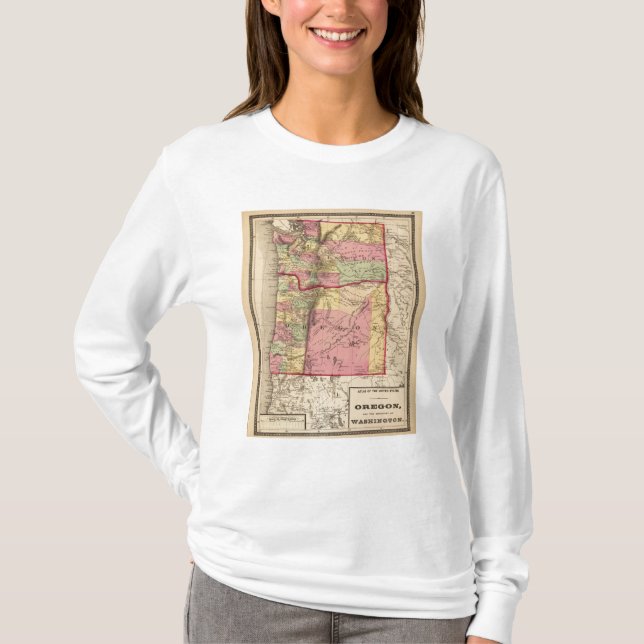 Camiseta Oregon, y el territorio de Washington (Anverso)