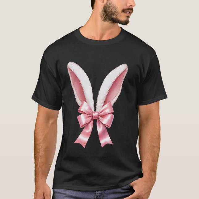 Camiseta Orejas de conejito de Pascua lindas Coquette día d (Anverso)