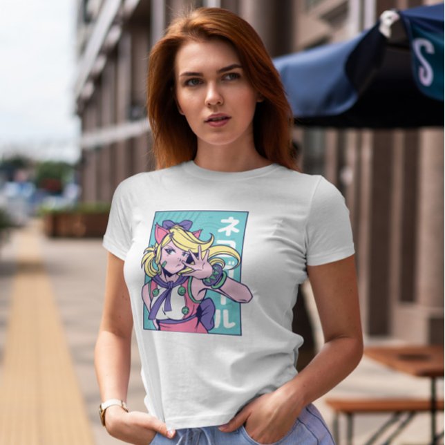 Camiseta Orejas de gato de Chica de anime (Subido por el creador)
