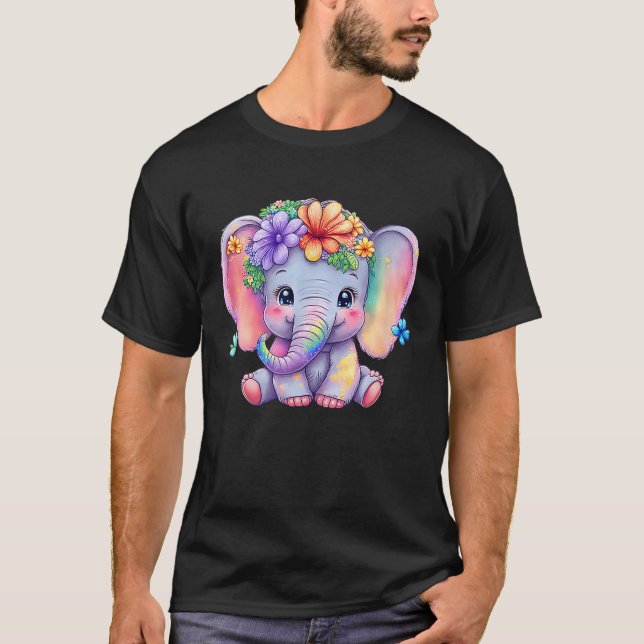 Camiseta Orejas del corazón Nena Elefante Día de San Valent (Anverso)