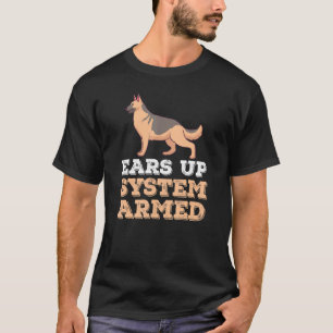 Camiseta Orejas Sistema Perro armado Pastor Alemán