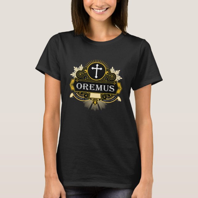 Camiseta Oremus Dominus Vobiscum Cat (Anverso)