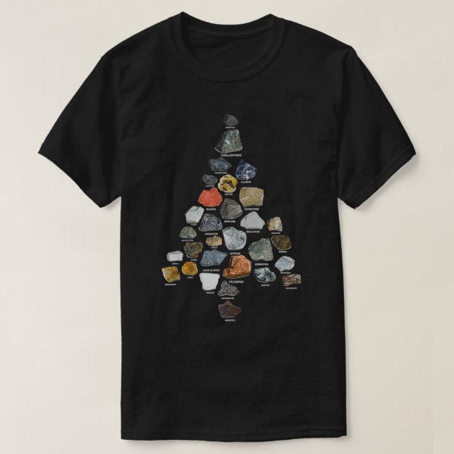 Camiseta Ores Minerals Gems Rocks coleccionando árbol de Na (Diseño del anverso)