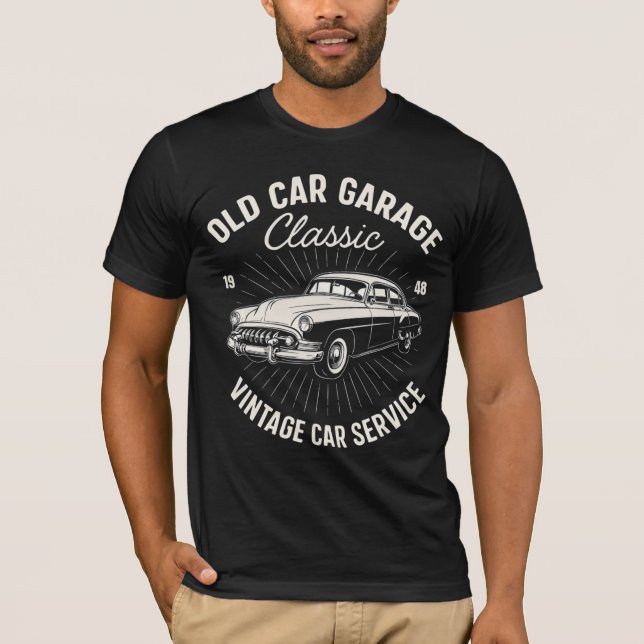 Camiseta OREXO "Classic Garage '48" T-Shirt Black (Anverso)