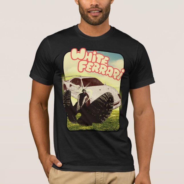 Camiseta OREXO // Ferrari blanco '99 (negro) (Anverso)