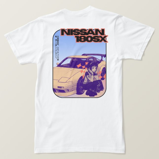Camiseta Orexo "Midnight Drift: 180SX Edition" (Reverso del diseño)