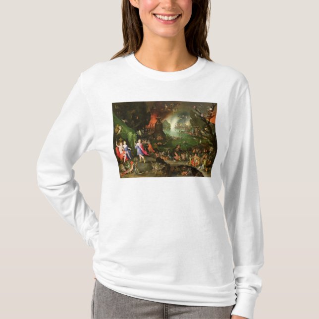 Camiseta Orfeo con una arpa que juega a Plutón (Anverso)