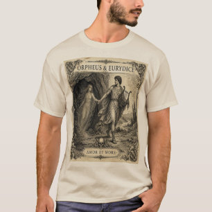 Camiseta Orfeo y Eurídice: Arte vintage de la mitología gri
