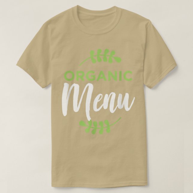 Camiseta Organic Menu PlantBased Diet Vegetarians  (Diseño del anverso)