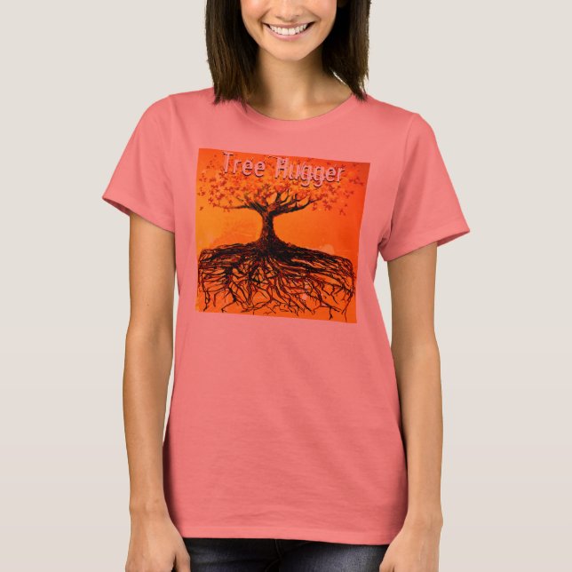 Camiseta orgánica de abertura de árbol (Anverso)