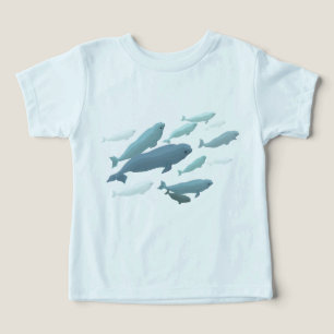 Camiseta Orgánica de Ballena Beluga para Bebés Reg