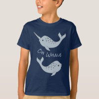 Camiseta orgánica de la ballena de Narwhal oh