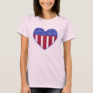 Camiseta Orgánica de la Bandera del Corazón de Est