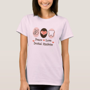 Camiseta orgánica de la higiene dental del amor d