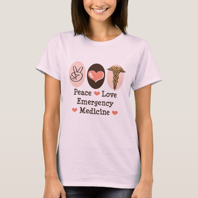 Camiseta orgánica de medicina de emergencia de amo (Anverso)