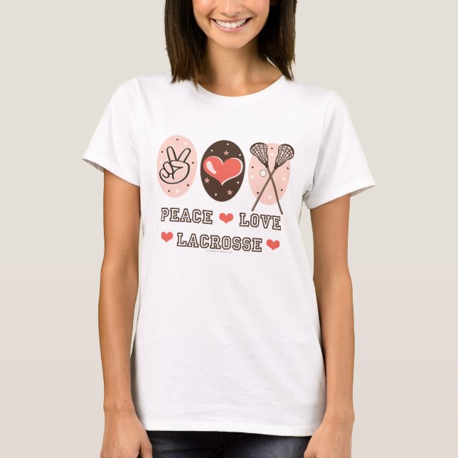 Camiseta orgánica de Peace Love Lacrosse (Anverso)