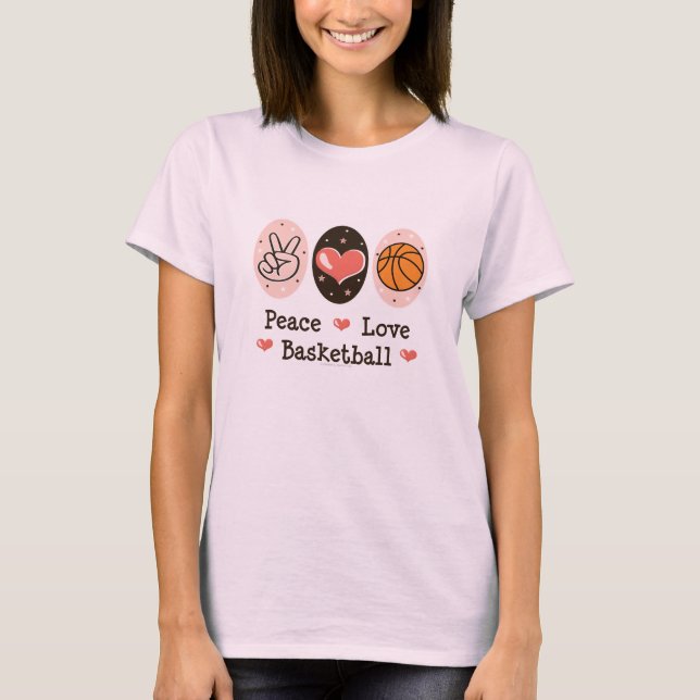 Camiseta orgánica del baloncesto de amor por la pa (Anverso)
