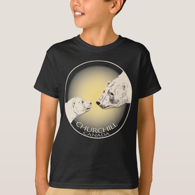 Camiseta orgánica del oso polar Churchill para niñ (Anverso)
