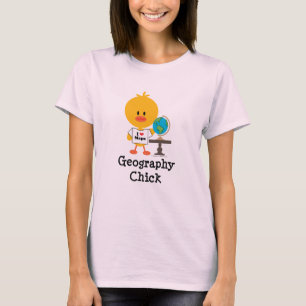 Camiseta orgánica del polluelo de la geografía