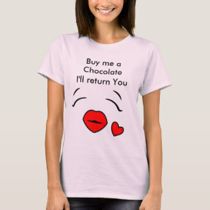 Camiseta orgánica femenina para amante del chocola