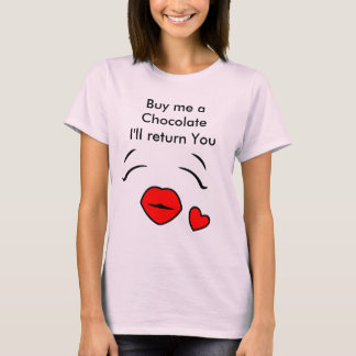 Camiseta orgánica femenina para amante del chocola