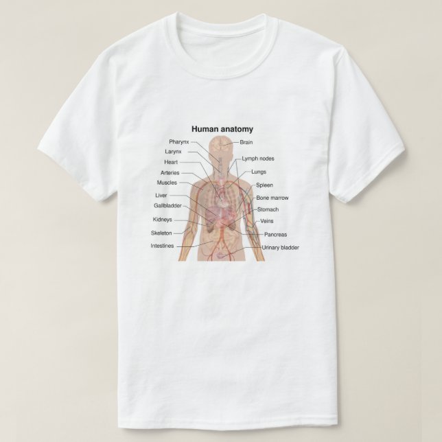Camiseta Organismos internos Organismos humanos anatomía co (Diseño del anverso)