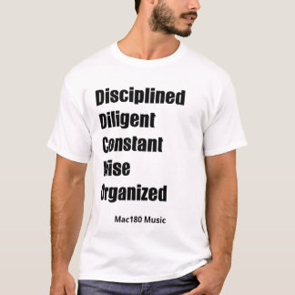 Camiseta organizada sabia constante diligente
