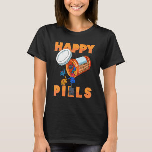 Camiseta Organizador Diario De Píldoras Felices Con Animale