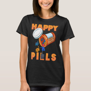 Camiseta Organizador Diario De Píldoras Felices Con Animale