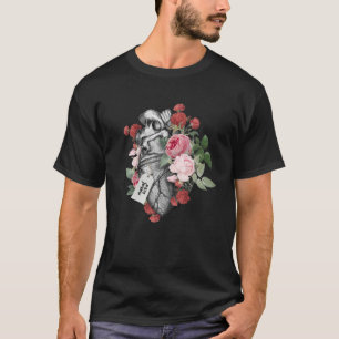 Camiseta Órgano Anatómico Del Corazón Y Flores Con Mahal
