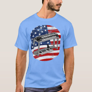 Camiseta Órgano de Jazz USA Bandera Orgánica Músico 4 de Ju
