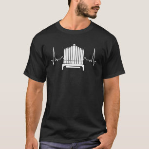 Camiseta Órgano Heartbeat Pipe Orgía Iglesia Orgánica