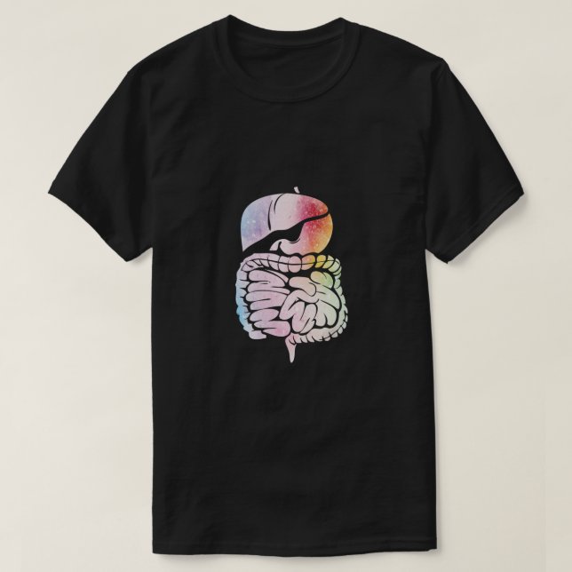 Camiseta Órganos internos humanos Sistema digestivo de arte (Diseño del anverso)