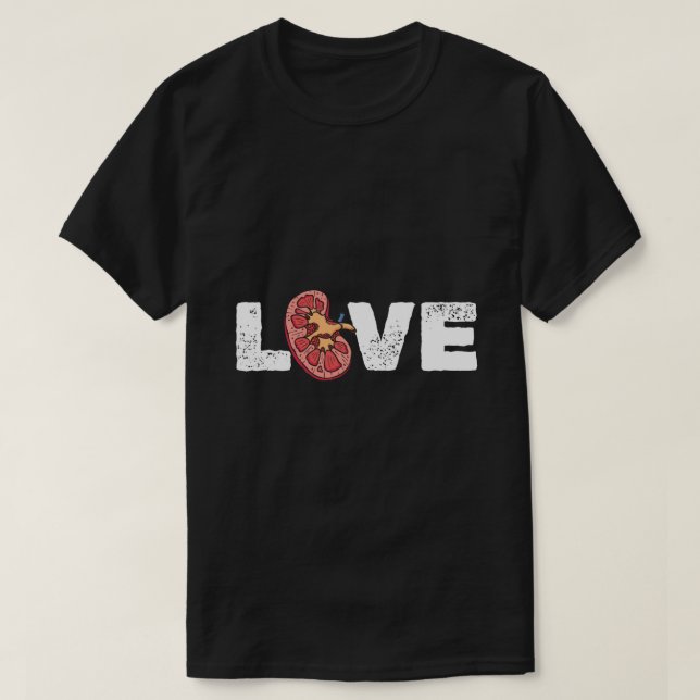 Camiseta Órganos renales Amor Nefrología (Diseño del anverso)