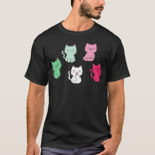 Camiseta Orgullo Abrosexual Kawaii Cat Abro Gatiza LGBT