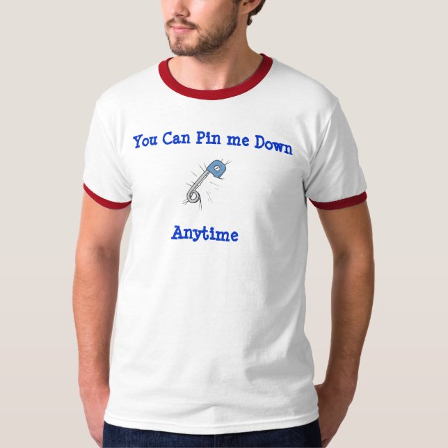 Camiseta Orgullo adulto del juego de la edad, Pin yo abajo, (Anverso)